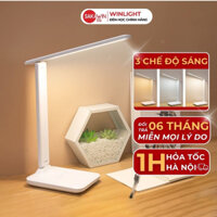 Đèn bàn học đọc sách WinLight D1, Đèn học bóng LED chống cận bảo vệ mắt, Có tích điện.