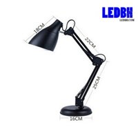 Đèn bàn kẹp Pixar đen  + Bóng LED cao cấp Luceco Anh Quốc 7W ( Bảo hành 2 Năm)