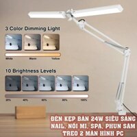 Đèn Bàn Kẹp Pixar LED Đôi 24W, Đèn treo màn hình máy tính, bảo vệ mắt, học tập, làm việc, decor, Spa, Nail, phun săm