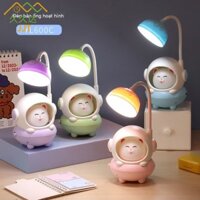 Đèn bàn LED hoạt hình dễ thương có cổ linh hoạt để đọc sách và chiếu sáng ban đêm
