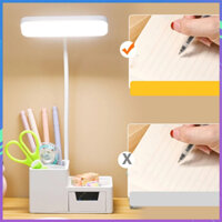 Đèn bàn LED nhỏ có thể thay đổi ánh sáng bảo vệ mắt Đèn bàn LED với giá đỡ điện thoại bút cho văn phòng phòng ngủ USB cắ