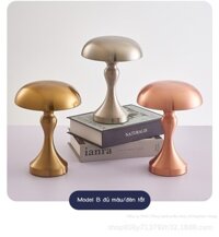 Đèn bàn nấm kim loại Đèn bàn phòng khách sáng tạo Đèn xung quanh Đèn bàn sạc USB