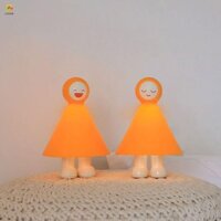Đèn bàn nhỏ được trang trí ECHOG, Đèn ngủ mềm Smile Scarecrow, Quà tặng đèn ngủ không khí có thể sạc lại dễ thương ABS