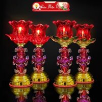 Đèn Bàn Thờ Hoa Sen Cao Cấp Có Led Đổi Màu Siêu Sáng CHÂN THIỆN MỸ, Đồ Trang Trí Bàn Thờ Gia Tiên, Bàn Phật