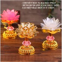 Đèn bàn thờ Hoa sen LED( 52 Bài hát Phật)tiết kiệm điện)