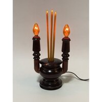 Đèn bàn thờ lư hương 3 nhang 2 bóng đèn.