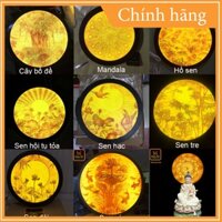 ĐÈN BÀN THỜ PHẬT HOA SEN hào quang, đường kính 30cm, MÂU NI [nổi bật ấm cúng]
