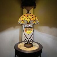 Đèn bàn Tiffany chuồn chuồn cam chao 40cm