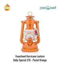 Đèn bão đèn dầu cổ điển cắm trại dã ngoại Baby Special 276 Feuerhand - Chính hãng Đức - Cam Pastel Orange