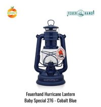 Đèn bão đèn dầu cổ điển cắm trại dã ngoại Baby Special 276 Feuerhand - Chính hãng Đức - Xanh Cobalt blue