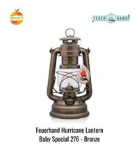 Đèn bão đèn dầu cổ điển cắm trại dã ngoại Baby Special 276 Feuerhand - Chính hãng Đức - Đồng cổ Bronze-lmt
