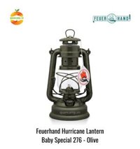 Đèn bão đèn dầu cổ điển cắm trại dã ngoại Baby Special 276 Feuerhand - Chính hãng Đức - Xanh Olive