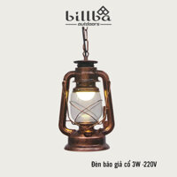 Đèn bão, đèn măng xông giả cổ Led 220v dùng trang trí khu camping hoặc quán cà phê hoài cổ - Billba Outdoors