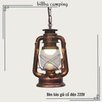Đèn bão, đèn măng xông giả cổ Led 220v dùng trang trí khu camping hoặc quán cà phê