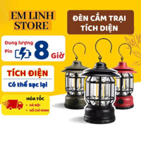 Đèn Bão Măng Xông, Đèn Led Tích Điện (4-6 Tiếng) Dùng Để Đi Dã Ngoại, Cắm Trại Ngoài Trời Dùng Pin Sạc Được Nhiều Lần