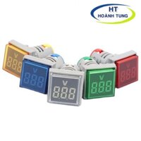 Đèn báo pha đo điện áp, dòng điện AD136-22VMS, AD136-22AMS mặt vuông chữ lớn lắp tủ điện chất lượng