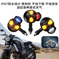 Đèn báo rẽ xe máy nhiều màu 12V đèn báo rẽ phổ thông HJG đầu lâu Grim Reaper