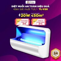 Đèn bắt muỗi ruồi TULI TL-V16, 20W, Thu hút diệt ruồi, côn trùng treo tường, phạm vi 50m2, BH 2 năm