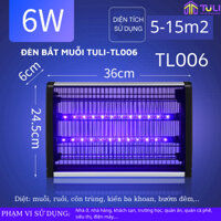 Đèn Bắt Muỗi TULI TL006, 6W, Ánh Sáng Xanh, Thu Hút Diệt Côn Trùng, Hiệu Quả An Toàn, BH 24 Tháng