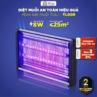 Đèn bắt muỗi TULI TL008, Csuất 8W, Ánh sáng xanh thu hút diệt đuổi côn trùng, Hiệu quả, BH 24 Tháng