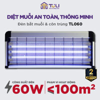 Đèn bắt muỗi TULI TL060, 60W, Bẫy diệt côn trùng cho khu công nghiệp, gia đình, An toàn, BH 24 Tháng