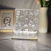 Đèn bề mặt nước chảy thiết kế 3D, đèn ánh sáng chảy Crayon Shin-chan, đèn không khí, đế đèn ấm cúng, đèn đầu giường, chụp ảnh ký túc xá