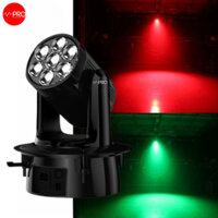 Đèn beam moving wash 7x15W RGBW chiếu sánh sáng mềm mại,nhuộm rộng không gian karaoke,sân khấu,bar club lounge