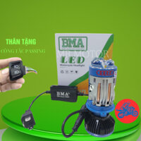 Đèn bi cầu mini T10 mắt ếch có trợ pha laser công xuất 75 - 80W chính hãng BMA chân H4