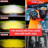 Đèn bi gầm 3.0  P90  3 màu, thay đổi màu qua từng lần bật, tắt, Công suất 65W, Có trợ pha Laser, có quạt