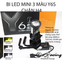 Đèn bi led mini H4 cao cấp 3 nhiệt màu Y6S- Bảo hành 6 tháng