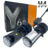 Đèn bi LED mini xe máy chân H4 55W 2 màu sắc cắm zin ko lo đăng kiểm