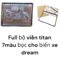 đèn biển số full bộ bọc biển số khung titan 7 mà cho xe dream có đèn led nhiều màu