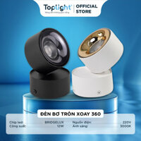 Đèn bơ LED tròn Toplight 12W - Xoay 360 Độ, Siêu Sáng, Trang Trí Nhà Ở, Shop, Quán Cafe