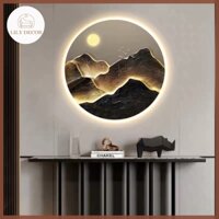 Đèn bức tranh tường Lily Decor mã QD013 hiện đại tối giản 3 chế độ sáng cho phòng ngủ hành lang,lối đi cầu thang
