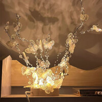 Đèn Bướm Lãng Mạn DIY Ins Đèn Ngủ Để Bàn Trang Trí Bạn Gái Quà Tặng Sinh Nhật Tiếp Liệu