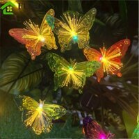 Đèn bướm năng lượng mặt trời FUNG, Đèn LED chống nước cổ tích, Đèn trang trí cảnh quan ABS Swaying Butterfly Ground Light Lawn