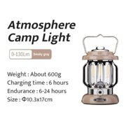 Đèn cắm trại, đèn báo bão, đèn treo lều, đèn măng xông NH21ZM008 Retro Outdoor atmosphere camping lights - Nâu khói