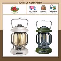 Đèn cắm trại kiểu dáng cổ điển sang trọng đèn lều sử dụng pin sạc tuổi thọ pin dài ánh sáng vàng