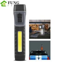 Đèn cắm trại Mini FUNG, Đèn pin LED cầm tay cầm tay xoay 90 độ, Kẹp kéo dài đáy nhỏ gọn trên câu cá đèn pin ngoài trời