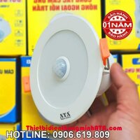 Đèn cảm ứng led âm trần hồng ngoại ATA 09W (LED 9W siêu sáng, tiết kiệm điện)(tự động bật tắt khi có người khi trời tối(thiếu ánh sáng)