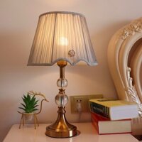 Đèn cảm ứng pha lê cao cấp giả đồng phong cách Mỹ, hiện đại, đơn giản cho phòng khách, đèn bàn