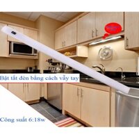 Đèn cảm ứng vẫy tay lắp tủ bếp dài 60cm kèm nguồn 12V 2A