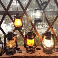 Đèn camping đèn bão tích điện dùng cắm trại dã ngoại , đèn bão giả cổ , đèn bàn cafe