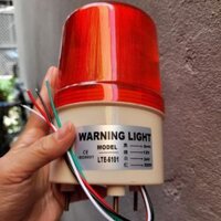 Đèn cảnh báo chớp nhấp nháy led trụ không còi LTE-6101 đèn chớp có còi LTE-6101J màu đỏ
