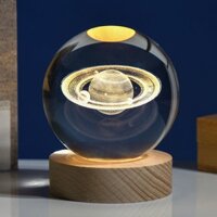 Đèn cầu pha lê nhiều màu sắc điều khiển đèn LED, đèn decor bàn học phòng ngủ nhiều thiết kế đặc sắc