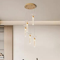 Đèn cầu thuỷ tinh thả trang trí phòng khách, thông tầng, cầu thang, hành lang