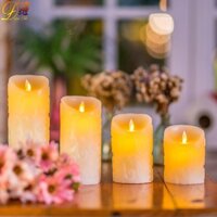Đèn cầy điện tử kiểu hoa văn tua cuốn
