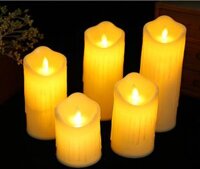 Đèn cầy điện tử vỏ nhựa chảy đường kính 7.5cm