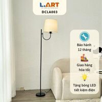 Đèn cây đứng LART DCLA003 thân kim loại mạ sơn chống rỉ và chao đèn vải màu xem dáng cong vintage cho không gian nổi bật