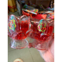 Đèn cầy ly hoa sen nở cao 8 Cm hộp 6 ly